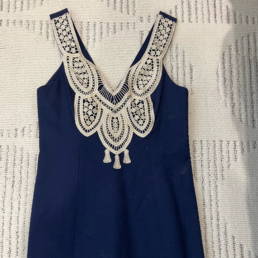 Lilly Pulitzer dress with gold detail
